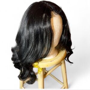 Shake-N-Go SNG Hair Black Wavy Wig | Curling Iron Safe | OS